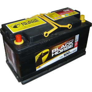 Автомобильный аккумулятор Black Horse 12V 100Ah 800A прямая полярность